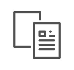 Poster - Document icon outline and linear vector.	
