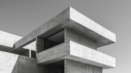 Poster - Minimalist architectural structure with bold, clean lines