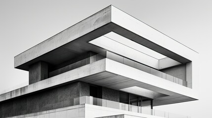 Poster - Minimalist architectural structure with bold, clean lines