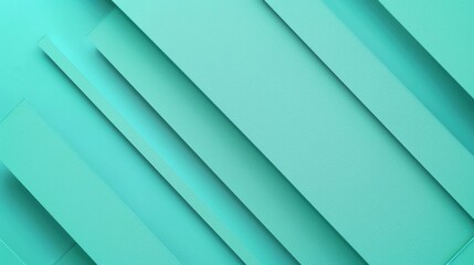 Wall Mural - Tranquil Teal Abstract Art: Geometric Patterns with Soft Pastel Colors and Leading Lines on Flat Design Background