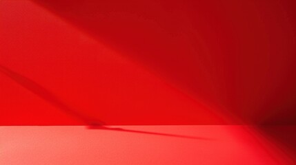 Wall Mural - Serene Minimalism: Soft Red Background with Ambient Light and Negative Space
