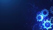 © Hugo_ - Abstract Gears and Network Connection on Blue Background