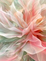 Aufkleber - Abstract Multicolor Floral Design in Soft Pastel Tones