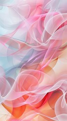 Poster - Abstract Colorful Waves Artwork Displaying Fluid Forms and Gracefully Twirling Lines