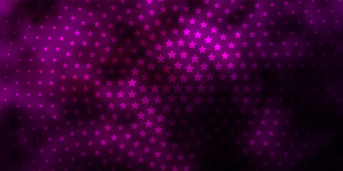 Wall Mural - Dark Pink vector texture with beautiful stars.