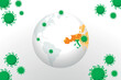 © byMechul - Coronavirus globe with italy infected by virus