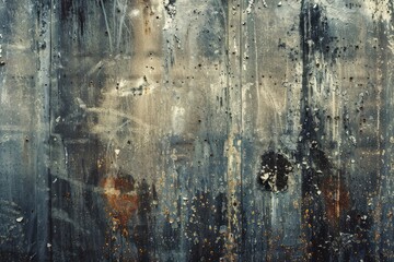 Poster - Vintage Instagram style gray rusty metal grunge texture.