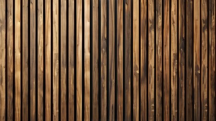 Wall Mural - Texture of wooden plank wall background. Seamless pattern of modern wall panels with vertical wooden planks for background.