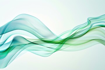 Wall Mural - Abstract Green and Blue Wave Background for Modern Design Projects