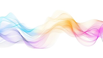 Vibrant single-line wave with a white backdrop