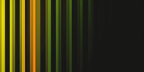 Abstract background with colorful vertical stripes on a black background. In the style of black history month concept. Yellow and green vertical lines on a black background.