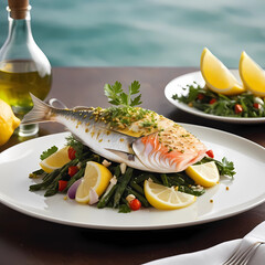 grilled salmon with lemon