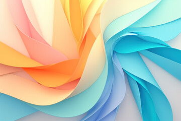 Wall Mural - Abstract colorful gradient with flowing layers