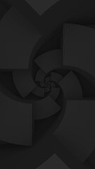 Aufkleber - Abstract infinite zoom to spiral dark geometry. Modern looped geometrical black background. Swirl motion design. Vertical video