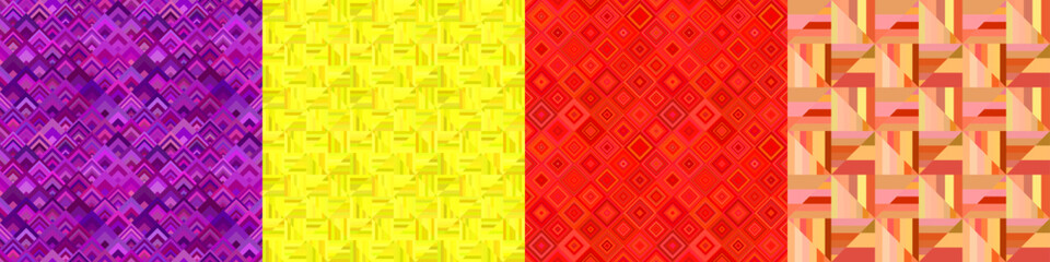 Poster - Seamless color geometric pattern set