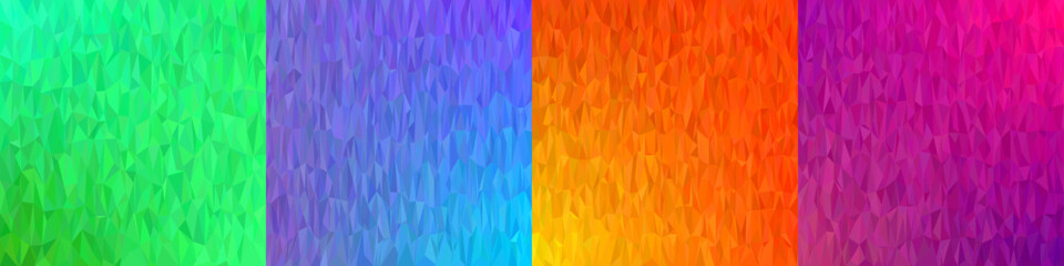 Poster - Abstract triangle polygon background collection