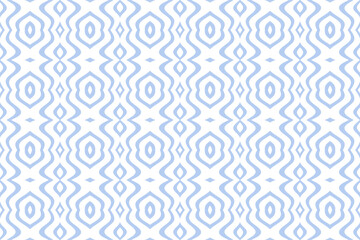 Wall Mural - Abstract Seamless Geometric Light Blue and White Pattern. 