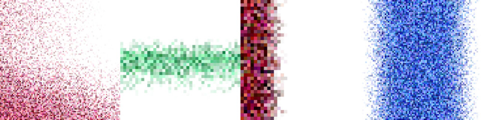 Poster - Abstract square mosaic pattern background set