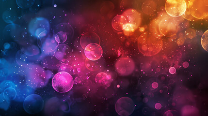Poster - A colorful background with many small circles