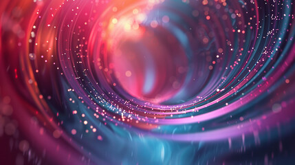 Wall Mural - A spiral of bright colors with a lot of sparkles