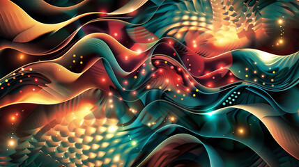 Poster - A colorful abstract painting with a lot of swirls and bright colors