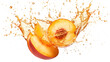 © Ziyan Yang - half peach fallen into a juice splash isolated on white