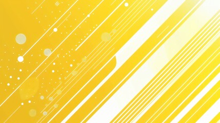 Poster - Yellow and white background flat line art