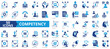 © Uniconlabs - Competency icon collection set. Containing skills, knowledge, abilities, proficiency, talent, expertise, capability icon. Simple flat vector illustration.
