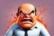 © Rysak - Angry Boss Cartoon Character 3D Render