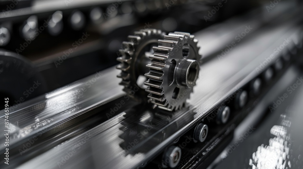 Detailed photo of a freshly installed drive belt with crisp edges and ...