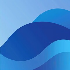 Poster - simple shapes, Blue background, curved lines, simple shapes, blue color scheme, no text