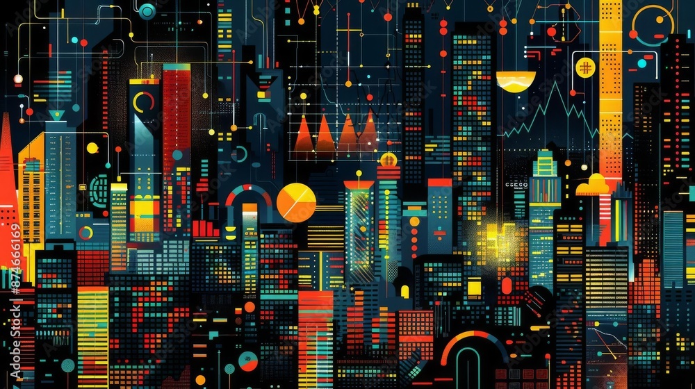 16 Data visualizationinspired designs with charts, graphs, and a sense ...