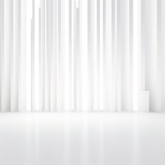 Poster - white room with white curtains