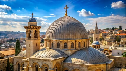 Classic Israel - Dome on the Church of the Holy Sepulchre in Jer