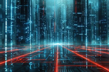 Poster - technology digital futuristic network abstract connect communication concept design future structure background