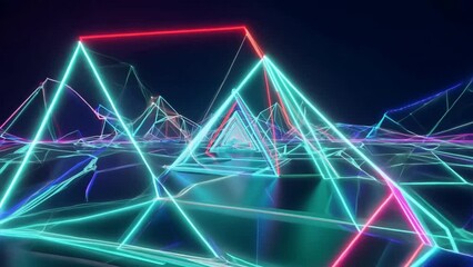 Poster - Soft glowing abstract lights background