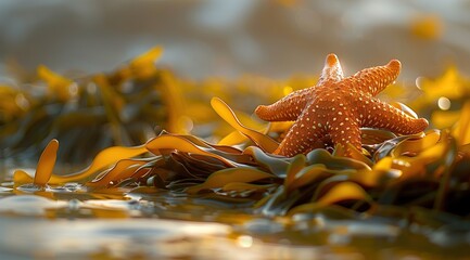 Wall Mural - starfish on the sand