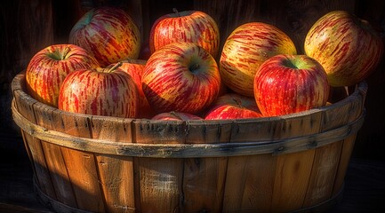 Wall Mural - apples in basket