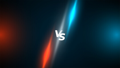 Wall Mural - duel competition versus shiny banner with light effect