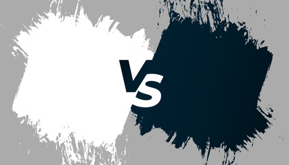 Wall Mural - brush stoke style versus vs screen banner for duel combat