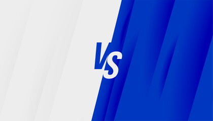 Wall Mural - white and blue versus vs screen banner for duel tournament