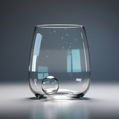 Sticker - glass with water