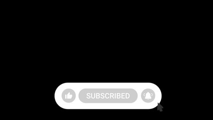 Wall Mural - subscribe button animation, subscribing animation, animated subscribe button on transparent backgrou