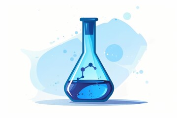 Canvas Print - Chemistry flasks with colorful liquids, set against a bright background, emphasizing scientific experimentation and creativity.