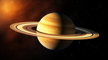 planet saturn isolated
