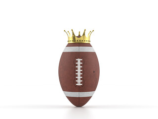 Sticker - American football ball with crown