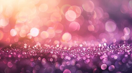 Canvas Print - Sparkling Pink and Purple Bokeh Background