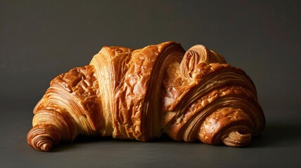 Poster - croissant on white background