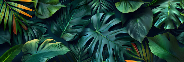 Tropical Leaves Background