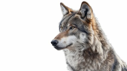  A wolf is staring at the camera with its mouth open